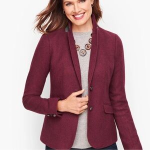 Talbots Burgundy Wool Blazer